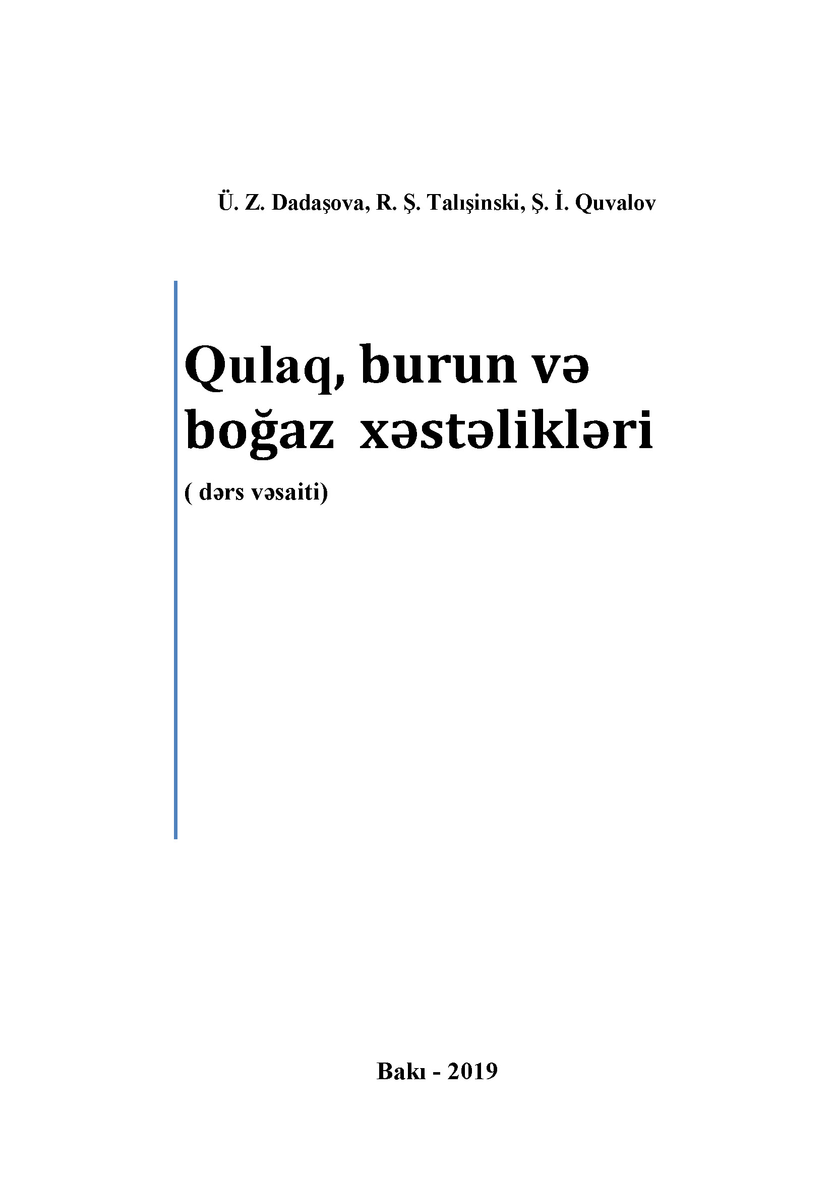 Qulaq, burun və boğaz xəstəlikləri